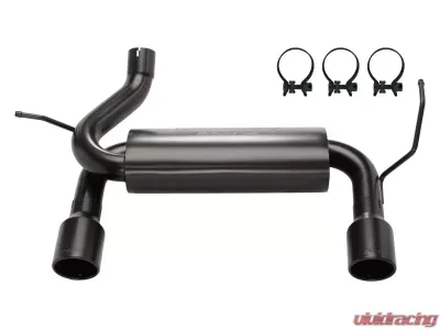 Pypes Exhaust Black 409 Stainless with Street Pro Muffler Dual Exit Axle Back Exhaust System Jeep Wrangler JK 2007-2018 - SJJ20SB
