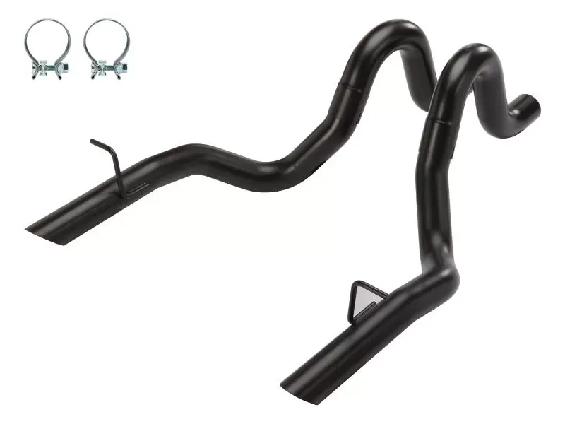 Pypes Exhaust Black 304 Stainless 3" Tailpipe Exhaust Kit Ford Mustang 1986-1993 - TFM15B