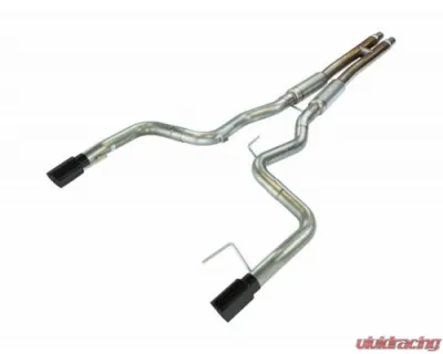 Pypes Exhaust 3" H-Bomb and Bullet Mid Mufflers Cat Back Exhaust Kit 409 Stainless Black Powdercoat Pypes Performance Exhaust Mustang GT 2024 - SFM96MHB