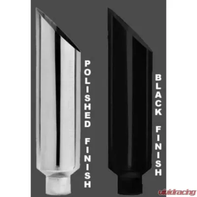 Pypes Exhaust Black 5" OD x 8" x 36" 8" Tip Clamp-On Stainless Steel Stack Pipe Miter - EVT508-36ACB