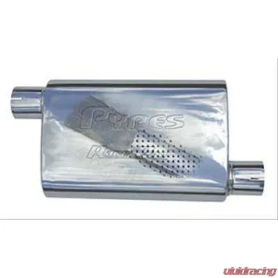 Pypes Exhaust Race Pro Series 14" 3" Offset/Offset Stainless Steel Muffler - MVR16