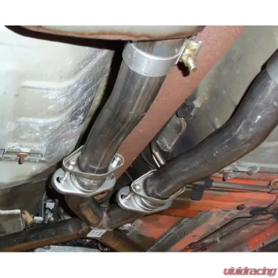 Pypes Exhaust 2.5" LH 15 3/4" RH 17 3/4" Flanges Included Stainless Steel Mid Pipe Exhaust Pipe - PFF10K