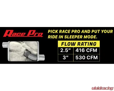 Pypes Exhaust Crossmember-Back X-Pipe Exhaust Split Rear Dual Exit 2.5" Race Pro Mufflers Chevrolet Corvette 1974-1981 - SCC10R