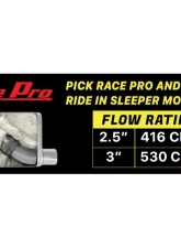 Pypes Exhaust 409 Stainless Race Pro Mufflers 2.5" Crossmember Back Exhaust Kit With X-pipe Chevrolet Corvette C4 1986-1991                                     - SCC40R - Image 2