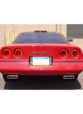 Pypes Exhaust 409 Stainless Race Pro Mufflers 2.5" Crossmember Back Exhaust Kit With X-pipe Chevrolet Corvette C4 1986-1991                                     - SCC40R - Image 4