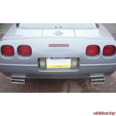 Pypes Exhaust 409 Stainless Race Pro Mufflers 2.5" Crossmember Back Exhaust Kit With X-pipe Chevrolet Corvette C4 1986-1991 - SCC40R