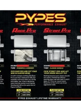 Pypes Exhaust Crossmember-Back Hybrid Exhaust 3 x 2.5" X-Pipe Violator Mufflers Ford Mustang 1965-1970                                     - SFM33V - Image 2