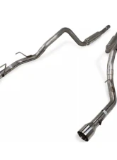 Pypes Exhaust Catback Mid Muffler Dual Exhaust 2.5" M80 Mufflers 4" Polished Tips Stainless Steel Ford Mustang GT 2005-2010                                     - SFM66 - Image 2