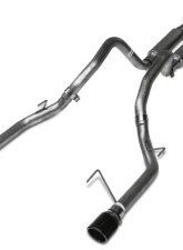 Pypes Exhaust Catback Mid Muffler Dual Exhaust 2.5" M80 Mufflers 4" Black Tips Stainless Steel Ford Mustang GT 2005-2010                                     - SFM66BLK - Image 2