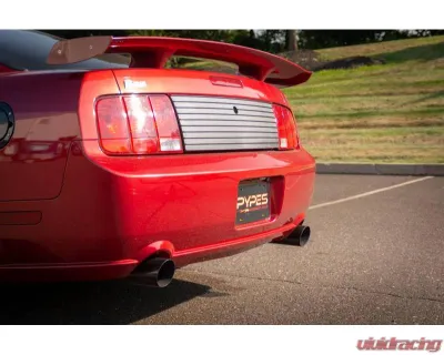 Pypes Exhaust Catback Dual Exhaust 2.5" M80 Muffler 4" Tips Stainless Steel Ford Mustang GT 2005-2010 - SFM66M