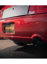 Pypes Exhaust Catback Dual Exhaust 2.5" M80 Muffler 4" Tips Stainless Steel Ford Mustang GT 2005-2010                                     - SFM66M - Image 6