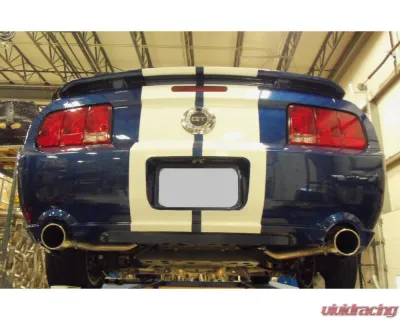Pypes Exhaust Catback Mid Muffler Dual Exhaust 2.5" M80 Mufflers 4" Polished Tips Stainless Steel Ford Mustang GT 2005-2010 - SFM66