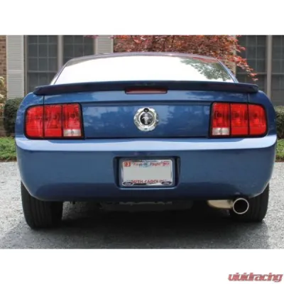 Pypes Exhaust Catback Exhaust Single Exit 2.5" Street Pro Mufflers 4" Polished Tips Stainless Steel Ford Mustang V6 2005-2010 - SFM67