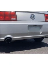 Pypes Exhaust Catback Exhaust Split Rear Dual Exit 2.5" True Dual After-Cat X/Mid Pipes Violator Muffler/4" Black Tips Mustang 2005-2010                                     - SFM68B - Image 2