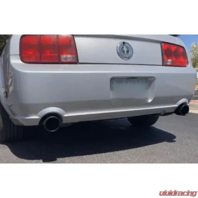 Pypes Exhaust Catback Exhaust Split Rear Dual Exit 2.5" True Dual After-Cat X/Mid Pipes Violator Muffler/4" Black Tips Mustang 2005-2010 - SFM68B