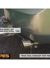 Pypes Exhaust Catback Mid Muffler Exhaust Split Rear Dual Exit 2.5" And Tailpipe M80 Mufflers 4" Polished Tips Included Stainless Steel Mustang 2005-2010                                     - SFM69 - Image 2