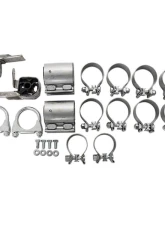 Pypes Exhaust Catback Mid Muffler Exhaust Split Rear Dual Exit 2.5" Tailpipe M80 Muffler 4" Black Tips Stainless Steel Ford Mustang 2005-2010                                     - SFM69B - Image 2