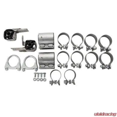 Pypes Exhaust Catback Mid Muffler Exhaust Split Rear Dual Exit 2.5" Tailpipe M80 Muffler 4" Black Tips Stainless Steel Ford Mustang 2005-2010 - SFM69B