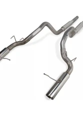Pypes Exhaust Catback Super System Dual Exhaust 2.5" M80 Mufflers 4" Polished Tips Stainless Steel Ford Mustang GT 2011-2014                                     - SFM76M - Image 2