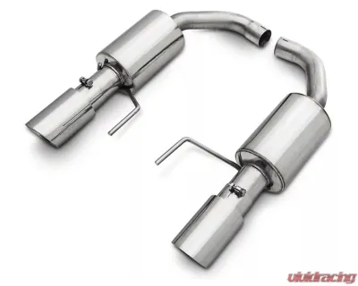 Pypes Exhaust Axle Back Dual Exhaust 3" Polished Tips Polished Stainless Steel Ford Mustang V6 | Ecoboost 2015-2022 - SFM84MS