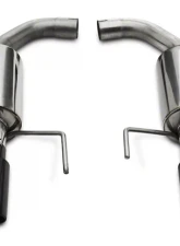 Pypes Exhaust Axle Back Dual Exhaust 3" Black Tips Polished Stainless Steel Ford Mustang V6 | Ecoboost 2015-2022                                     - SFM84MSB - Image 3