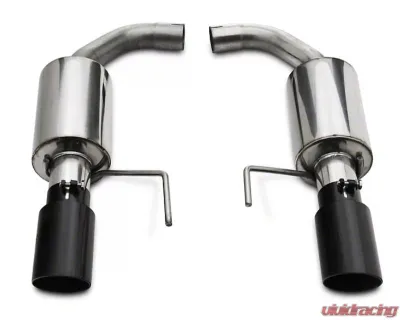 Pypes Exhaust Axle Back Dual Exhaust 3" Black Tips Polished Stainless Steel Ford Mustang V6 | Ecoboost 2015-2022 - SFM84MSB