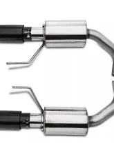 Pypes Exhaust Axle Back Dual Exhaust 3" Black Tips Polished Stainless Steel Ford Mustang V6 | Ecoboost 2015-2022                                     - SFM84MSB - Image 4