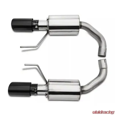 Pypes Exhaust Axle Back Dual Exhaust 3" Black Tips Polished Stainless Steel Ford Mustang V6 | Ecoboost 2015-2022 - SFM84MSB