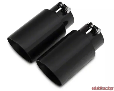 Pypes Exhaust Axle Back Dual Exhaust 3" Black Tips Polished Stainless Steel Ford Mustang V6 | Ecoboost 2015-2022 - SFM84MSB
