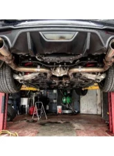 Pypes Exhaust Catback Exhaust X-Pipe Split Rear Quad Exit 3" Quad Polished Tips Mid Muffler Stainless Steel Ford Mustang GT 2018+                                     - SFM87MX - Image 2