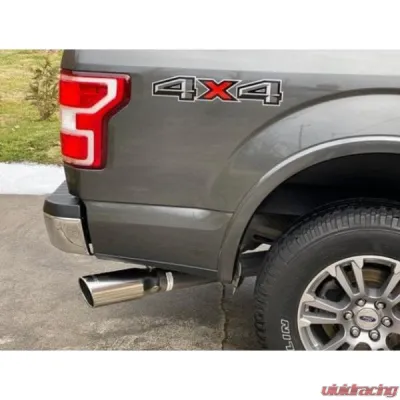 Pypes Exhaust Catback Exhaust Single Side Exit 4" Violator Muffler 5" Polished Tip Stainless Steel Ford F150 2011-2022 - SFT22V