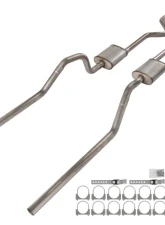 Pypes Exhaust 409 Stainless Steel Rear Exit X-Pipe Crossmember Back Exhaust w/ Street Pro Mufflers Chevrolet Impala | Biscayne 1965-1970                                     - SGB15S - Image 7