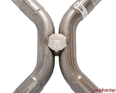 Pypes Exhaust 409 Stainless Steel Rear Exit H-Pipe Crossmember Back Exhaust w/ Race Pro Mufflers Chevrolet Impala | Biscayne 1965-1970 - SGB45R