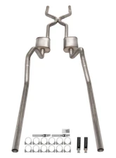 Pypes Exhaust 409 Stainless Steel Rear Exit H-Pipe Crossmember Back Exhaust w/ Street Pro Mufflers Chevrolet Impala | Biscayne 1965-1970                                     - SGB45S - Image 2