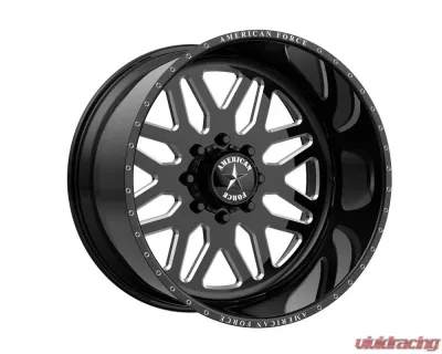 American Force AFW B02 Trax SS Wheel 20x10 5x127 | 5x5 -18mm Gloss Black Machined - AFTDB02S72-2-20