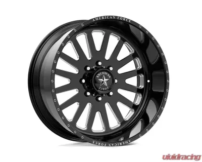 American Force AFW F20 Atom SS Wheel 22x10 8x165.1 -25mm Gloss Black Machined - AFTGF20D22-2-20