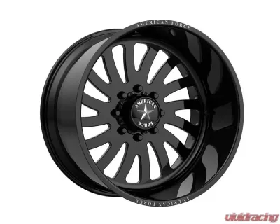 American Force AFW 74 Octane SS Wheel 24x11 8x165.1 0mm Gloss Black Machined - AFTM74RD22-2-20