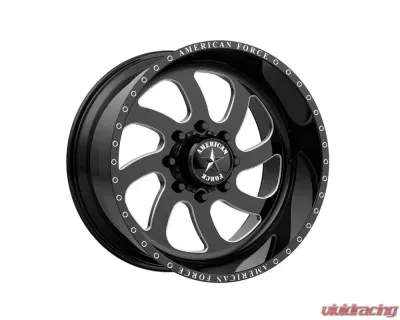 American Force AFW 76 Blade SS Wheel 24x14 8x170 -73mm Gloss Black Machined - AFTP76RF25-2-20