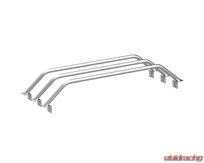 Heavy Metal Off-Road Bed Bar 9-Inch Bare Steel 3-Set Jeep Gladiator 2020-2021 - HMORBB22
