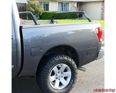 Heavy Metal Off-Road Bed Bar 9-Inch Bare Steel Pair Nissan Titan 2004-2015 - HMORBB42