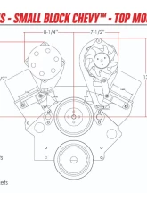 Billet Specialties Compressor (508) Top Mount Bracket V-Groove SBC Long Water Pump                                     - 11221 - Image 2