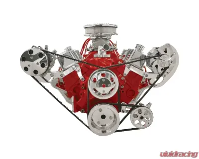 Billet Specialties Compressor (508) Side Mount Bracket V-Groove SBC Long Water Pump - 11421