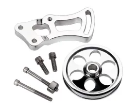 Billet Specialties Power Steering Bracket SBC Short Water Pump w/V-Groove Pulley
