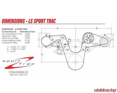 Billet Specialties LS Sport Trac Serpentine System w/ Air Conditioning - 12500