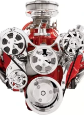 Billet Specialties Polished Tru Trac Serpentine System with A/C Small Block Chevrolet                                     - 13120 - Image 4