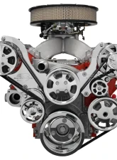 Billet Specialties Polished Premium Tru Trac Serpentine System with A/C & Power Steering Top Mount LS Chevrolet                                     - 13450P - Image 3