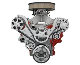 Billet Specialties Polished Premium Tru Trac Serpentine System with Polished Billet Alternator & A/C Top Mount LS7 Chevrolet