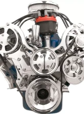 Billet Specialties Polished Premium Tru Trac Serpentine System with Billet Alternator & A/C Top Mount Small Block Ford                                     - 13620A - Image 8