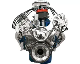 Billet Specialties Polished Premium Tru Trac Serpentine System with Billet Alternator Small Block Ford