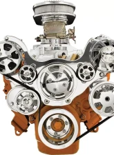 Billet Specialties Polished Premium Tru Trac Serpentine System with A/C & Power Steering Small Block Chrysler                                     - 13800P - Image 3